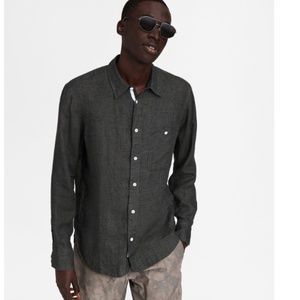 NEVER WORN Rag & Bone Fit 2 Levine - Slim Fit Linen Delave - Dark Gray